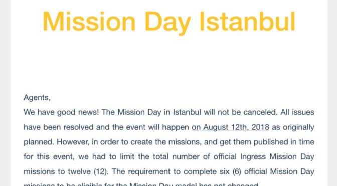 Mission Day в Стамбуле быть?!