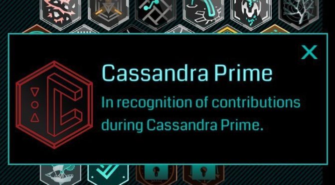 Медали Cassandra Prime в сканере